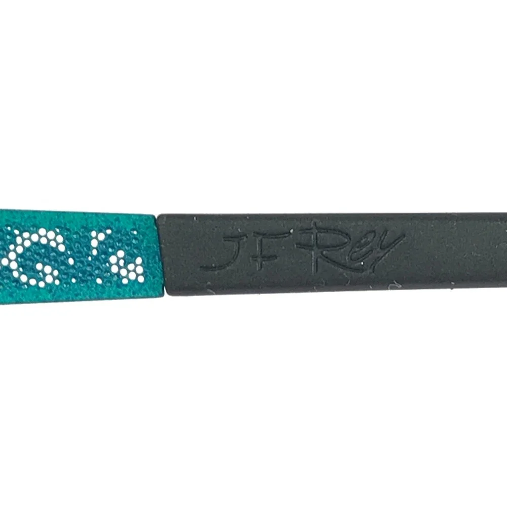 J.F. Rey Eyeglasses Frames JF2559 2222 Blue Turquoise Fleur De Lis 53-16-132